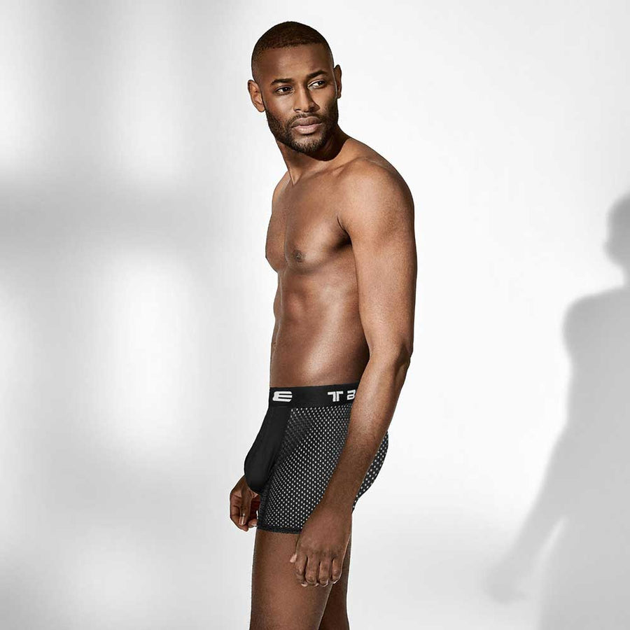 Buy Men's Black Mesh Underwear Boxer Briefs | T Bloke
